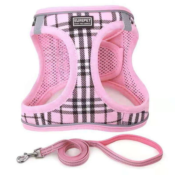 Reflective Dog Harness and Leash Set Soft Mesh Pet Puppy Cat Comfort