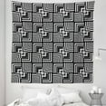 thumbnail image 1 of Black and White Tapestry, Geometric Op Art Pattern Unusual Checked Optical Illusion Effect Modern, Fabric Wall Hanging Decor for Bedroom Living Room Dorm, 5 Sizes, Black White, by Ambesonne, 1 of 1