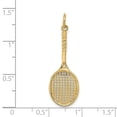 thumbnail image 7 of 14k Yellow Gold Tennis Racquet Charm Pendant, 7 of 7