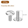 thumbnail image 3 of M8x25mm Extra Large Flat Head Slotted Screws, 2 Pack 304 Stainless Steel Bolts, 3 of 5