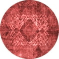 thumbnail image 1 of Ahgly Company Indoor Round Oriental Red Industrial Area Rugs, 3' Round, 1 of 4