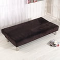 thumbnail image 5 of Topchancess Plush Sofa Cover, Sofa Bed Cover Futon Slipcover Solid Color Full Folding Elastic Armless 80 x 50 in, 5 of 9