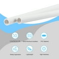 thumbnail image 3 of Unique Bargains Tube Rigide Rond en PVC Blanc 6.8mm ID 8.8mm OD 500mm pour Tuyau d'Eau 2 Pcs, 3 of 5