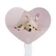 thumbnail image 2 of Golden Retriever Puppy Dog Rabbit Bunny Ears Heart Love Cupcake Picks Toppers Decoration Set of 6, 2 of 7