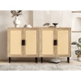 thumbnail image 2 of Richya 34.4'' Tall Sideboard Buffet Cabinet with Rattan Doors, for Dining Room, Kitchen, Living Room, 2 of 12