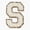 1pcs, variant on Preppy White Varsity Letter S Vinyl Decal Sticker