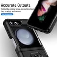 thumbnail image 4 of Flip 5 Case for Z Flip 5 Case, with Stand Shockproof Phone Case for Samsung Galaxy Z Flip 5 Case- Black+Black, 4 of 6