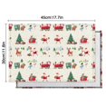 thumbnail image 5 of Holiday Placemats Set of 6, 12x17 Inch Christmas Watercolor Collection - Washable Vinyl Table Mats for Thanksgiving & Christmas Dining Decor, 5 of 5