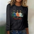 thumbnail image 4 of Winter Saving Talove Long Sleeve Shirts for Women Graphic Printed Sweatshirt Fall Fashion Must Haves 2025 Fall Tunic Tops Womens Tops Christmas Shirts, 4 of 6