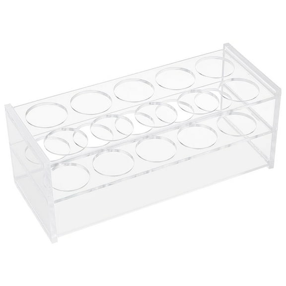 12 Sockets Acrylic Clear Test Tube Rack 1.2 Inch Hole Transparent Acrylic Test Holder Rack Centrifuge Tube Holder Labortory Display Stands for 50ml Test Tubes Chemistry Laboratory