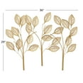 thumbnail image 3 of DecMode Gold Metal Leaf Wall Decor, 3 of 7