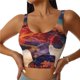 thumbnail image 1 of Balery Cultural Silhouette Journey Sujetadores deportivos con espalda cruzada para mujer, acolchados, sin costuras, de alto impacto, ideales para yoga, gimnasio, entrenamiento y fitness.-Large, 1 of 8