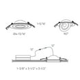 thumbnail image 4 of Dals Lighting Fgm4-3K Flat Gimbal 4" Adjustable Led Canless Recessed Fixture - Black, 4 of 5