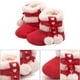 thumbnail image 5 of WORGEOUS 1 par de botas navideñas para bebés con lazo de invierno, prewalker de algodón cálido para niños pequeños, 5 of 7