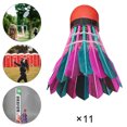 thumbnail image 3 of Entrenamiento de pajaritos de Bádminton de plumas de ganso Sunnimix 11x colorido 11 plumas de colores, 3 of 8