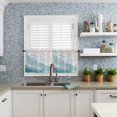 thumbnail image 6 of Summer Beach Kitchen Curtains Set Small Half Curtains 24 Inches Length, Ocean Nautical Coastal Tier Curtains and Valance Set, Seaside Aqua Beige Window Treatment Draperies for Cafe Bathroom Bedroom, 6 of 6