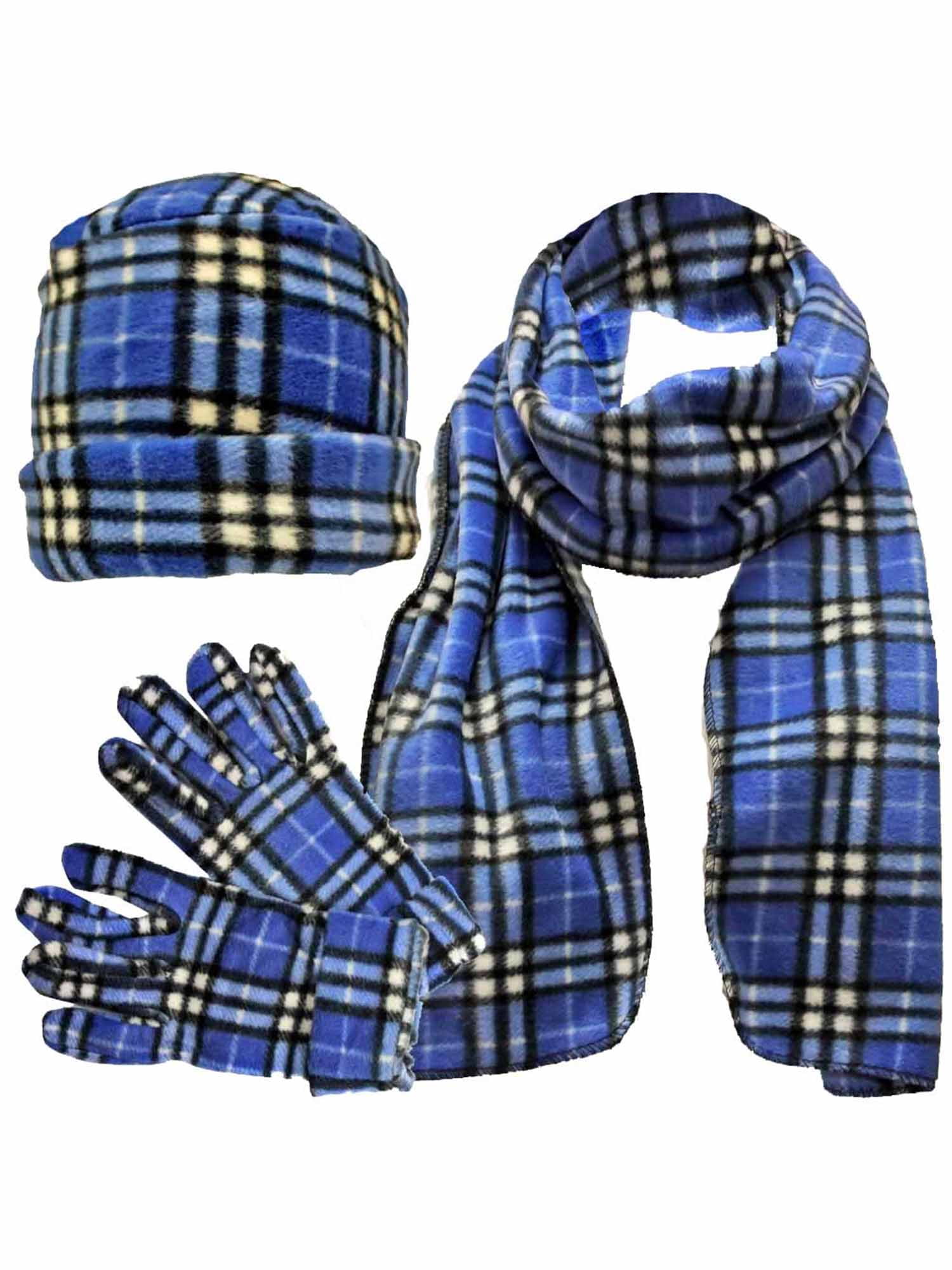 tartan hat and scarf set