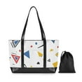 thumbnail image 7 of FORMRS Canvas Laptop Tote Bag for Women with 15.6" Computer Compartments Shoulder Handbag, Colorful Geometric, 7 of 7