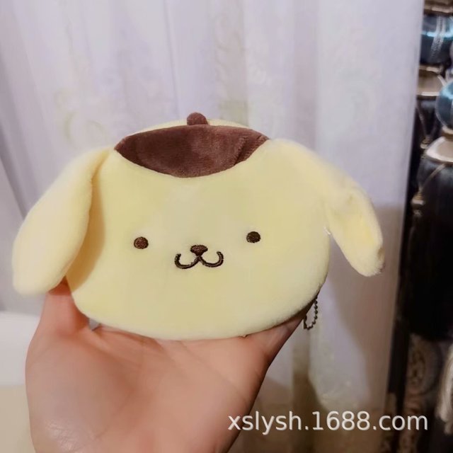 Sanrio-Bolsa de almacenamiento de felpa Kawaii My Melody Cinnamoroll Kuromi, mochila bonita, adorno de dibujos animados para chica, paquete de monedas, Anime, muñeca de jugueteStyle5 Fivean Toy model