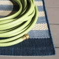 thumbnail image 3 of SAFAVIEH Courtyard Celinda Striped Indoor/Outdoor Area Rug, Navy Blue/Beige, 5'1" x 7'6", 3 of 11