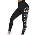 thumbnail image 2 of Brondbend Tall Yoga Pants for Women Long Womens Soft Leggings Elastic High Waisted Belly Control Workout Trousers Printed Stylish Tights Slim Fit Daily Running Jogger Black, 2 of 4