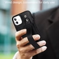 thumbnail image 2 of Design for iPhone 11/Eleven Phone Case with Screen Protector Adjustable Wrist Strap Kickstand Credit Card Slot Slim Shockproof Hybrid Rugged Protective Cover for iPhone11 Women Men 6.1 inch Black, 2 of 7