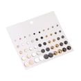 thumbnail image 3 of Juego de 50 pendientes circulares con tachuelas, accesorios modernos, multipack de pendientes geométricos para mujer, para uso diario, bodas y, 3 of 8