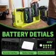 thumbnail image 2 of 1 Pack 40V 8.0Ah Replacement for Ryobi Battery Compatible with Ryobi 40v Battery Fits for Ryobi Battery 40v OP4060 OP4015 OP4026 OP40201 OP40261 OP4030 OP4040 OP40401 OP4050 OP40501 Fast Charging, 2 of 8
