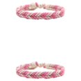 thumbnail image 3 of Justharion Appreciate Handcrafted Of Multicolored Braided Friendship Bracelet Fashionable AAA-005 2Set, 3 of 6
