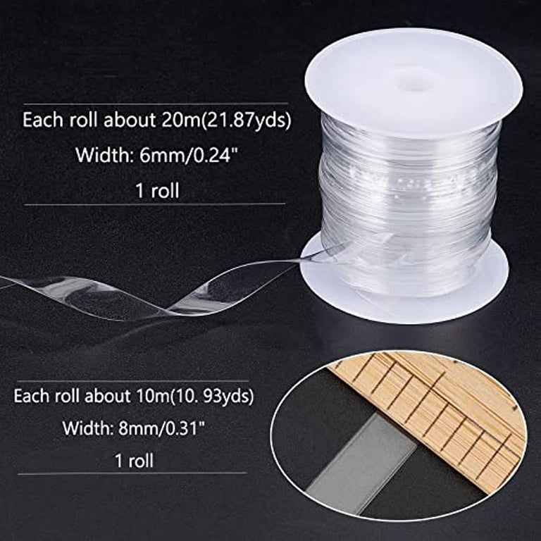 NBEADS 10.94 Yards(10m) Clear Elastic Strap, 0.59 Wide Transparent Elastic  Band Clear Bra Strap Lightweight Clear Elastic for DIY Shoulder Bra Clothes  Sewing Project : : Home