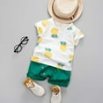thumbnail image 2 of Penkiiy Toddler Boys Fruit Print T-shirt Solid Shorts Two Piece Set Causal Suit Tank Top Sets for Boys 2-3 Years On Clearance, 2 of 9