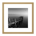 thumbnail image 1 of Warby Wooden Jetty End Southend on Sea Pier Photo 8X8 Inch Square Wooden Framed Wall Art Print Picture with Mount, 1 of 4