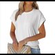 thumbnail image 3 of Blusa de Verano para Mujer, con Cuello Redondo, Mangas y Fruncido Lateral, Color M, 3 of 8