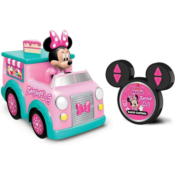 Disney Junior: 9" RC - Minnie's Bakeshop Truck – 2.4 GHz Full-Function Remote Control Minnie Mouse Vehicle, Perform Wheelies & Spins, Kids Ages 3 
