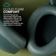 thumbnail image 4 of JLab JBuds Lux ANC Wireless Headphones, Sage, Hybrid Active Noise Cancelling, Customizable Sound, Spatial Audio Compatible, Premium Over-Ear Bluetooth Headset, 4 of 5