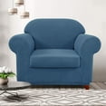 thumbnail image 2 of CHUN YI Housse de Canapé Extensible 2 Pcs à Carreaux avec Coussin, 2 of 6