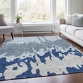 thumbnail image 6 of HomeRoots 676158 10 x 14 ft. Sky Blue & Beige Abstract Washable Machine Made Rectangle Area Rug with UV Protection, 6 of 9