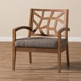 thumbnail image 2 of Baxton Studio Jennifer Chaise d'Appoint en Gris et Marron, 2 of 7