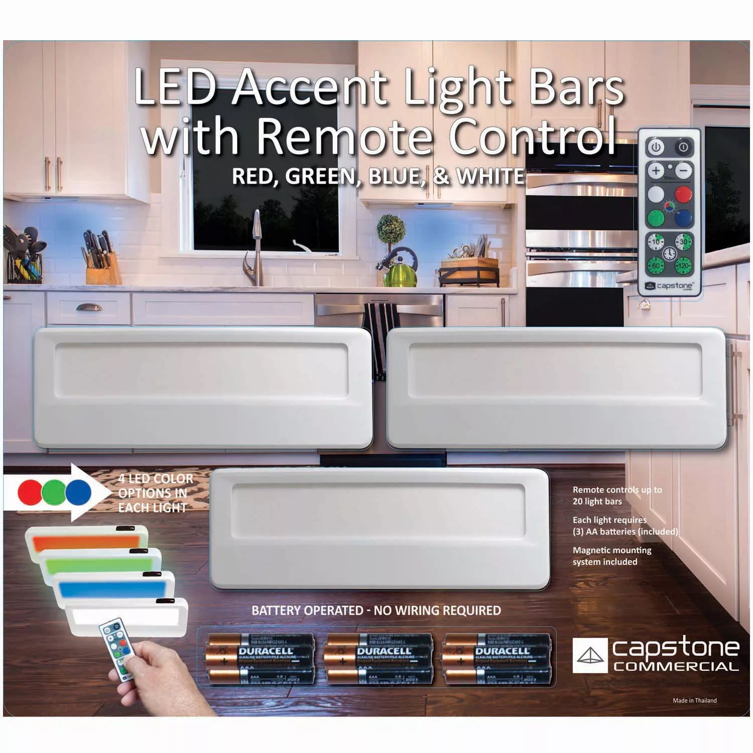 Led accent light bars cheap with remote control