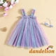 thumbnail image 4 of * 1-5 Años Vestido De Tul Colorido Con Estampado De Estrellas Casual De Verano Para Niñas, 4 of 4