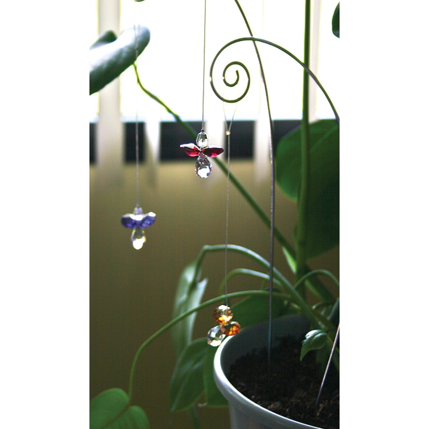 Woodstock Crystal Suncatchers, Crystal Guardian Angel Emerald, Crystal Wind Chimes For Inside, Office, Kitchen, Living Room Décor, 1"L