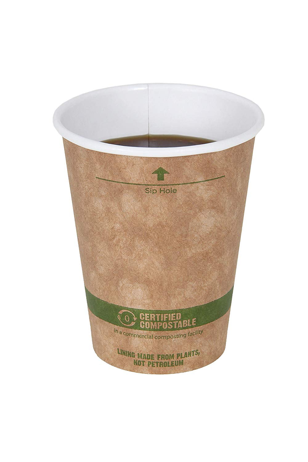 8 Ounce Coffee Hot Cup Package of 200 World Centric's 100% Biodegradable