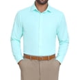 thumbnail image 1 of CAMISA DE NEGOCIO DE MANGA LARGA CON BOTONES PARA HOMBRE INSPIRAR CHIC, PATTERN, M VERDE MENTA, 1 of 5