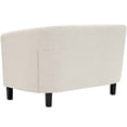 thumbnail image 6 of Modern Contemporary Urban Design Living Room Lounge Club Lobby Armchair and Loveseat Sofa Set, Fabric, Beige, 6 of 6
