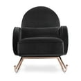 thumbnail image 5 of Nursery Works Compass Rocker in Black Velvet with Rose Gold Legs, 5 of 5