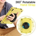 thumbnail image 5 of JETech Case for iPad (A16) 11th/10th Generation (2025/2022) with Built-in Screen Protector, Protective Shockproof Rugged Tablet Cover, 360 Degree Rotating Hand Strap Stand (Yellow), 5 of 6