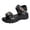 Black, variant on Rokment Womens Sparkling Sequin Height Increasing Athletic Walking Sandals Comfortable Adjustable Platform Chunky Heels Non Slip Work Nursing Tennis Summer Shoes Black Size 6
