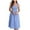 Sky Blue, variant on TIHLMK Summer Maxi Dresses for Women Women's Summer Fashion Casual Contrast Plaid Sling Bandage Midi Dress Gift for Women