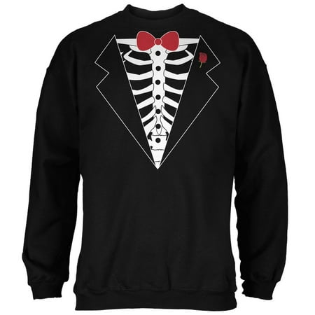Tuxedo Skeleton Costume Black Adult Sweatshirt