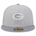 thumbnail image 2 of Men's New Era Gray/Graphite Green Bay Packers Iron Cloud 59FIFTY Fitted Hat, 2 of 6